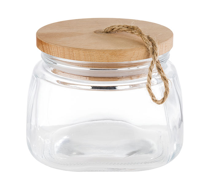 jar with wooden lid 1 l