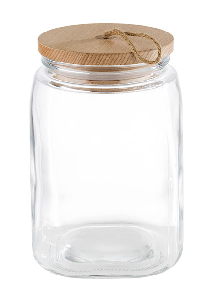jar with wooden lid 2.5 l