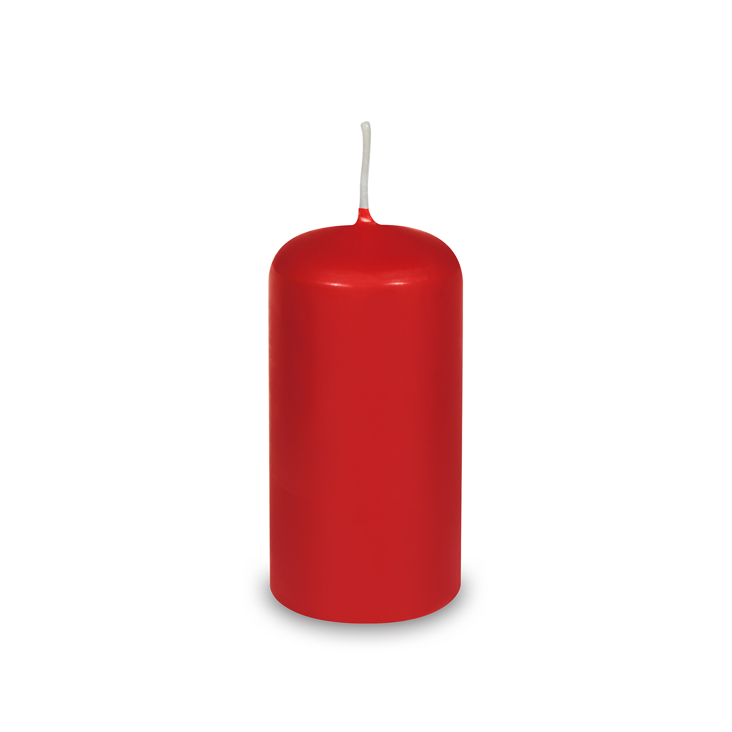 candles 5x10 cm / 4 pcs red cylindrical