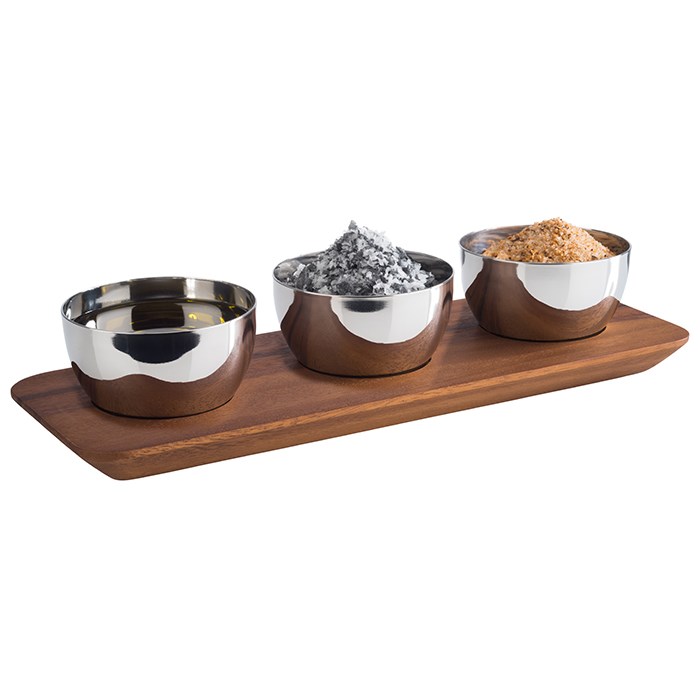 Serving board NARROW, 31 x 11 cm, 3 recesses