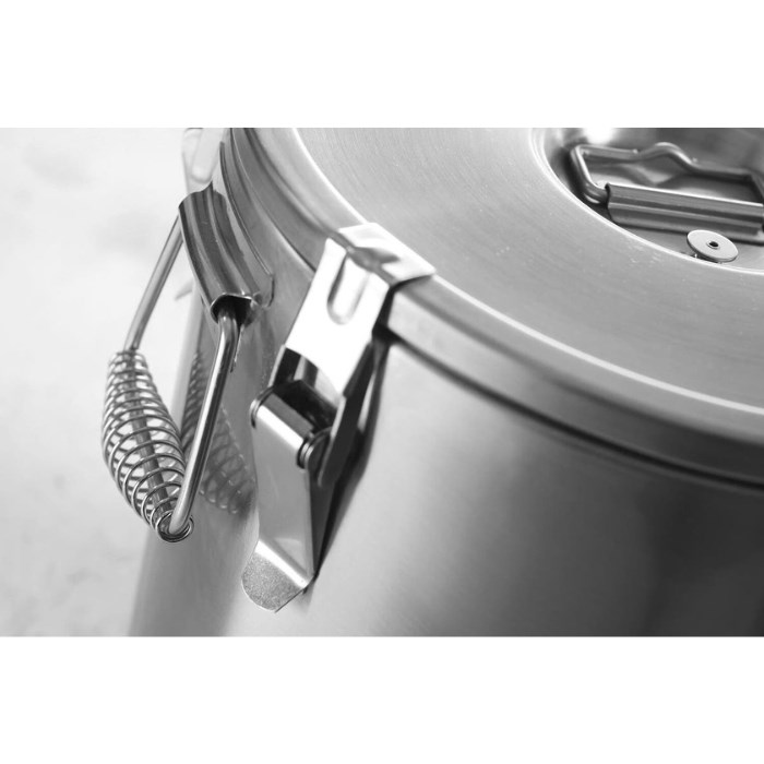 Thermos with tap 35l, stainless steel