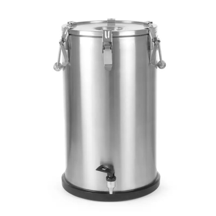 Thermos with tap 35l, stainless steel