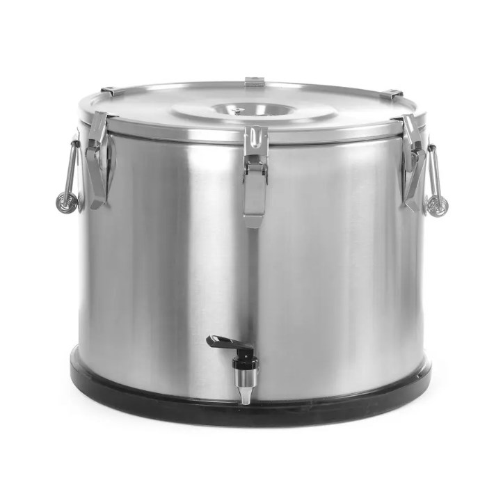 Thermos with tap 50l, stainless steel