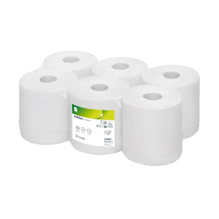 hand towel rolls 1-ply, 300m white, 857 sheets