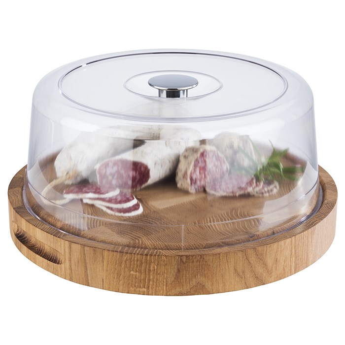 Servírovací prkno, průměr 33 cm, výška 4,5 cm, dub