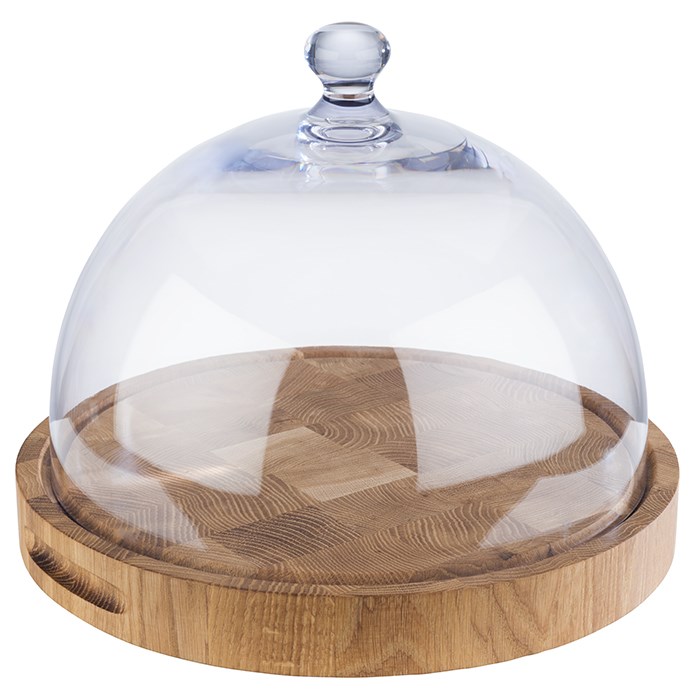 Servírovací prkno, průměr 33 cm, výška 4,5 cm, dub