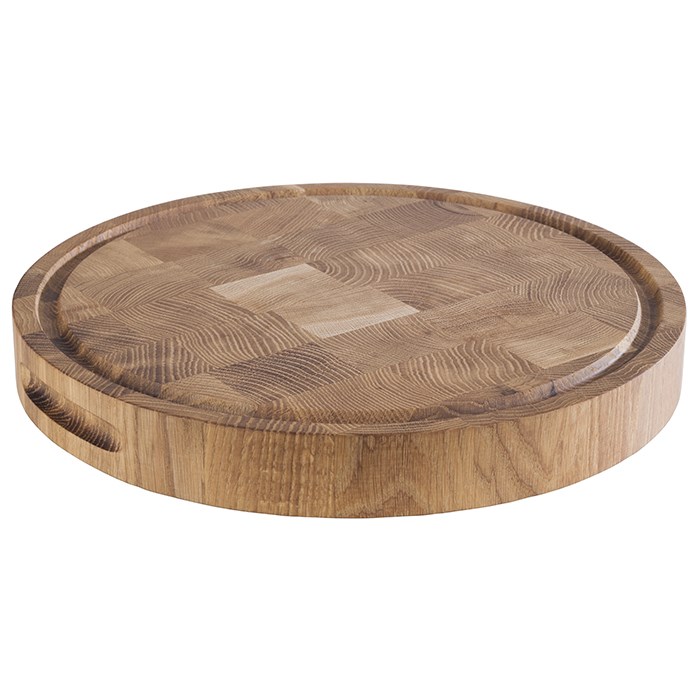 Servírovací prkno, průměr 33 cm, výška 4,5 cm, dub