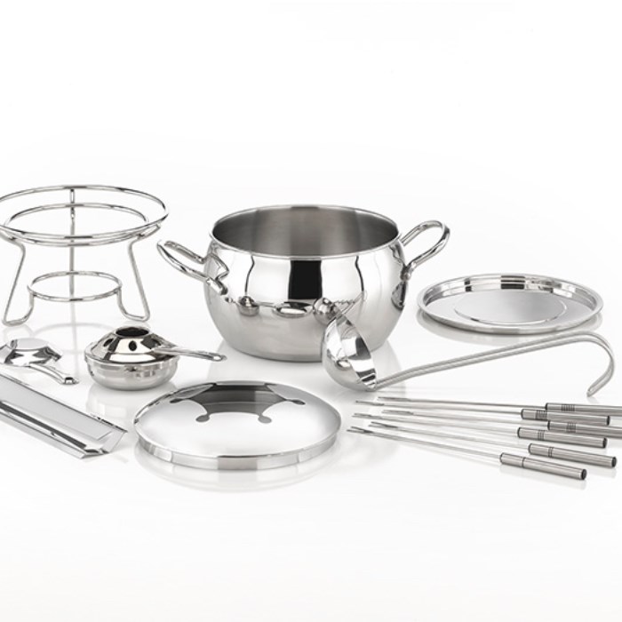 Fondue set and punch bowl