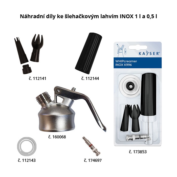 Náhradní píst pro šlehačkové pro láhve INOX č. K513i