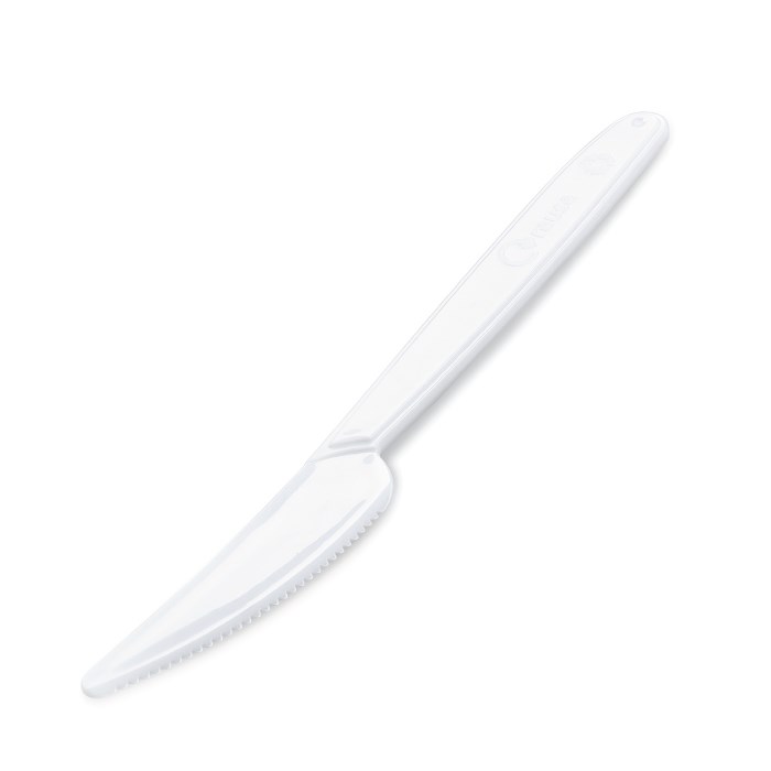 nůž PP bílý 18,5 cm opakovaně použitelný 50 ks