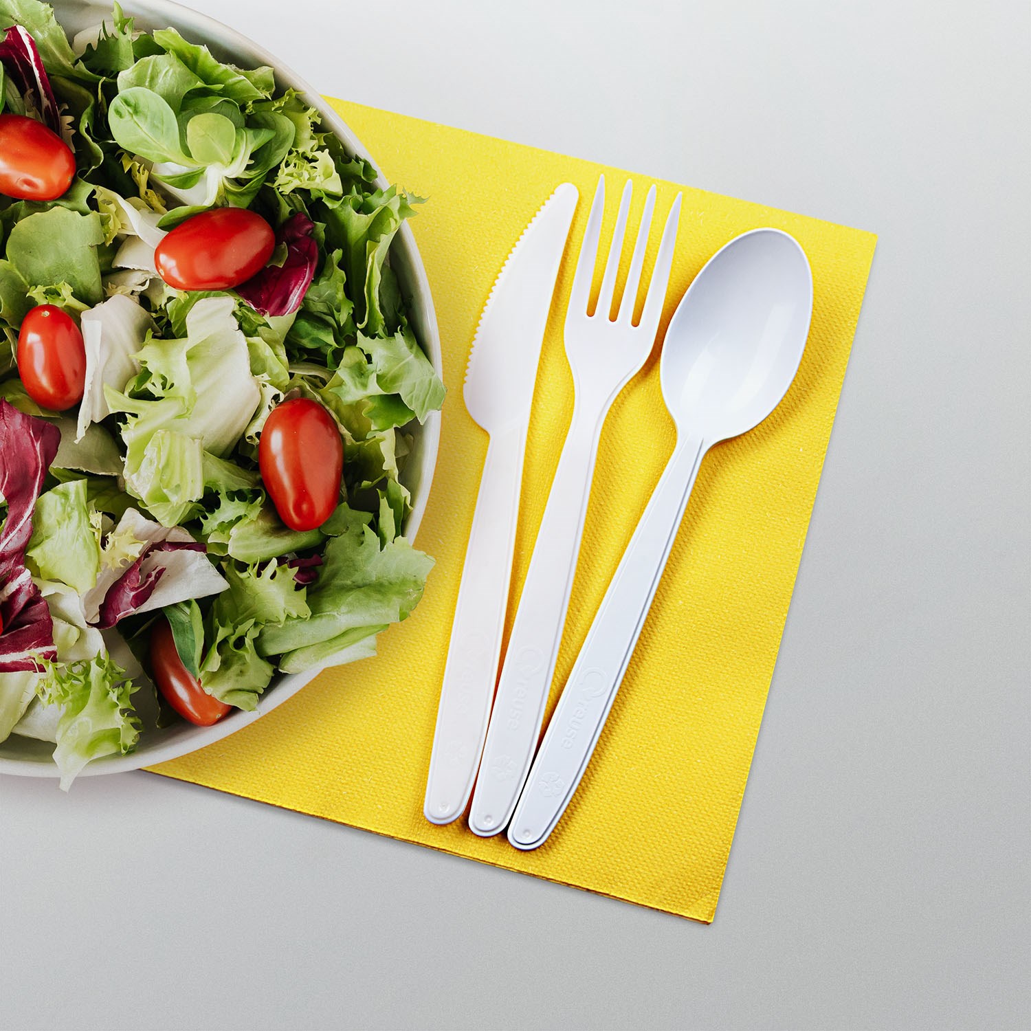 knife PP white 18,5 cm reusable 50 pcs