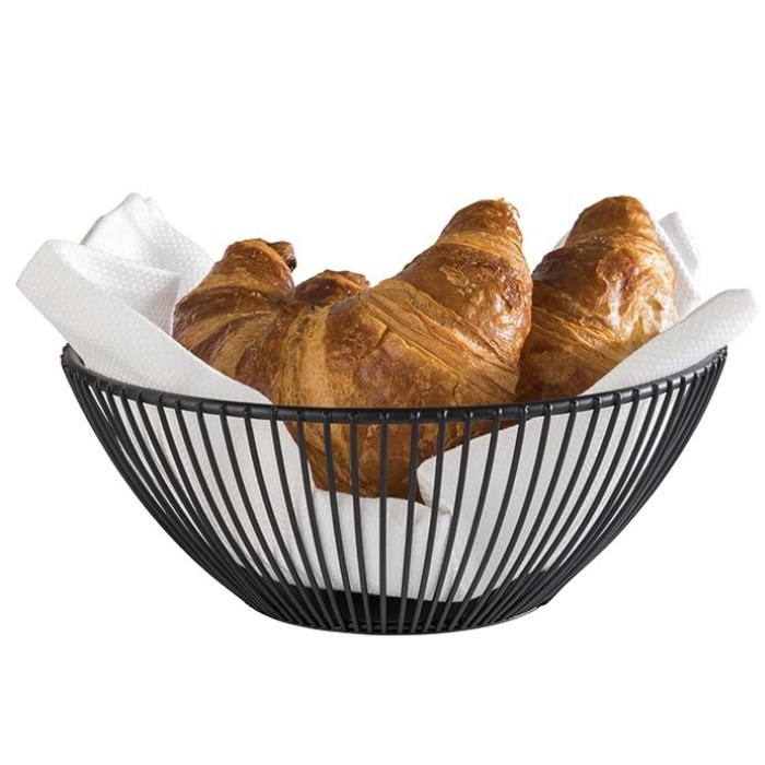 Košík SVART, 20 cm, kulatý, černý kov