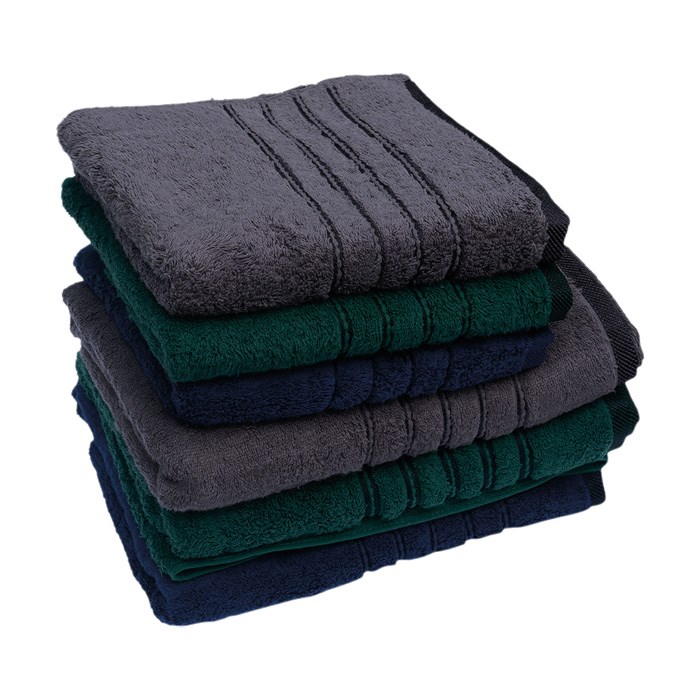 towel 50x100 cm Havana NAVY BLUE 500 g/m2 organic cotton, double stitch