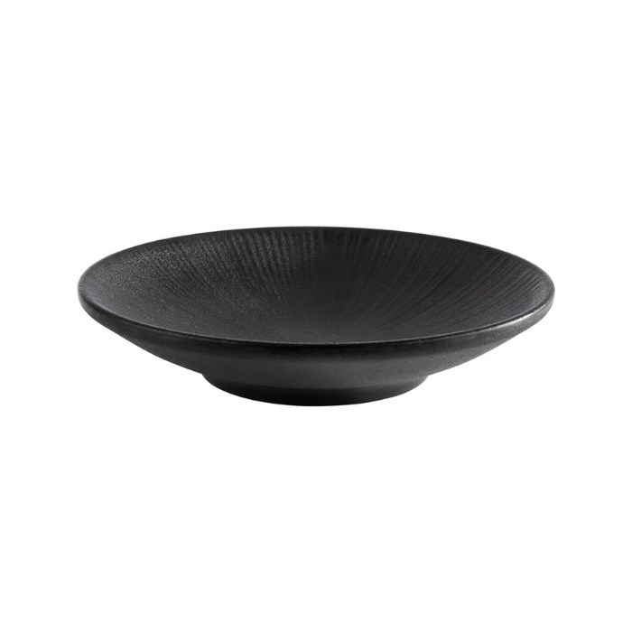 talíř Nero 15 cm melamin černý
