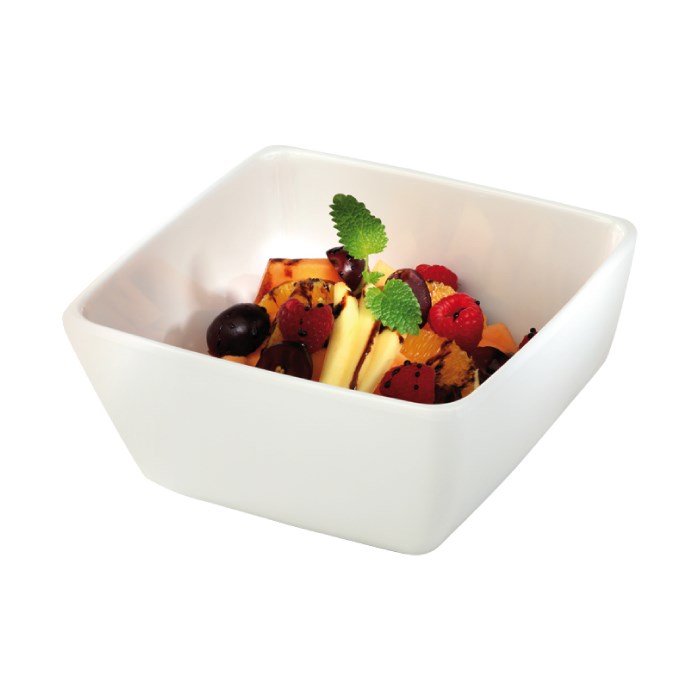 PURE melamine round bowl, white