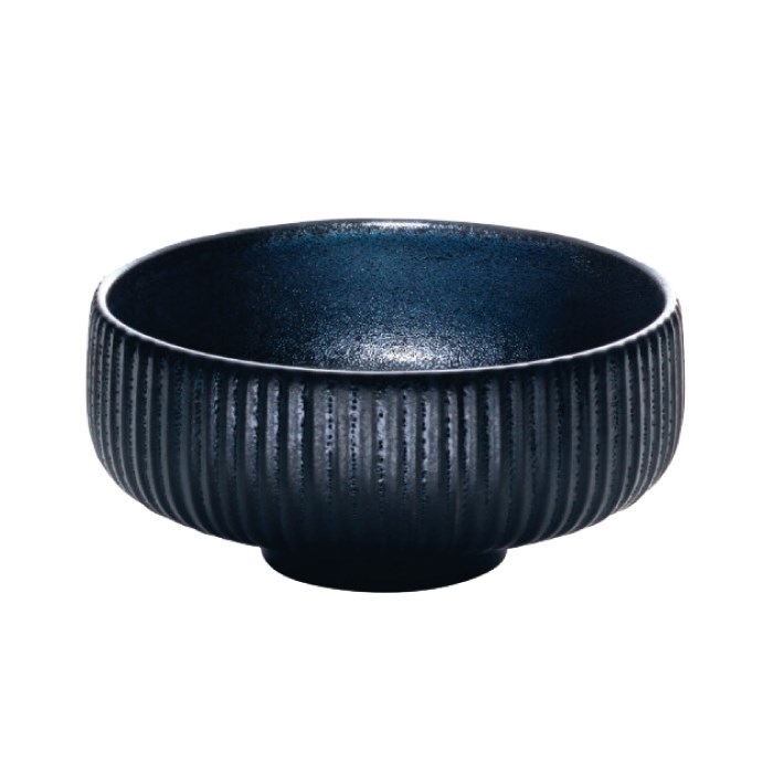 Nara Dish round relief black 16cm/0.71l