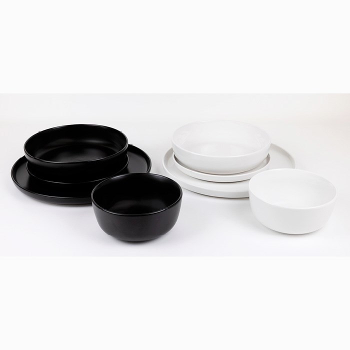 Mělký talíř FUTURE BLACK 27 cm, černý porcelán