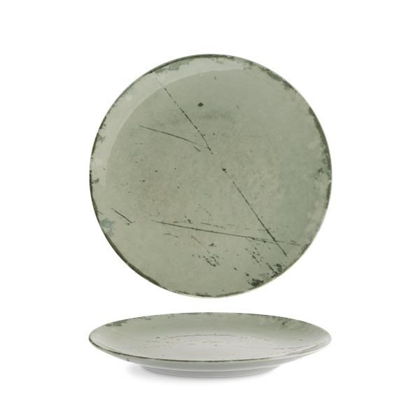 Mělký talíř coup ISABELLE 27 cm, dekor Stone green