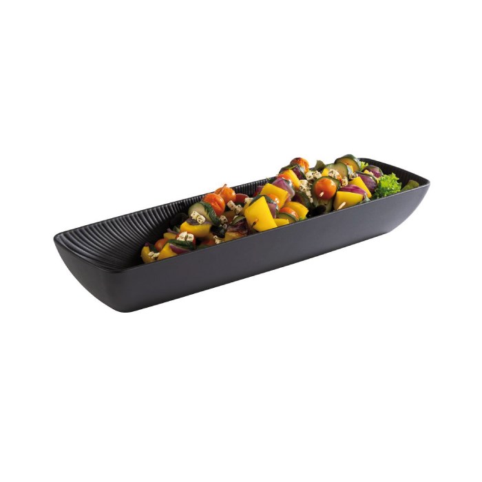 NERO melamine bowl GN 2/4, 53 x 16,2 x 8 cm,black