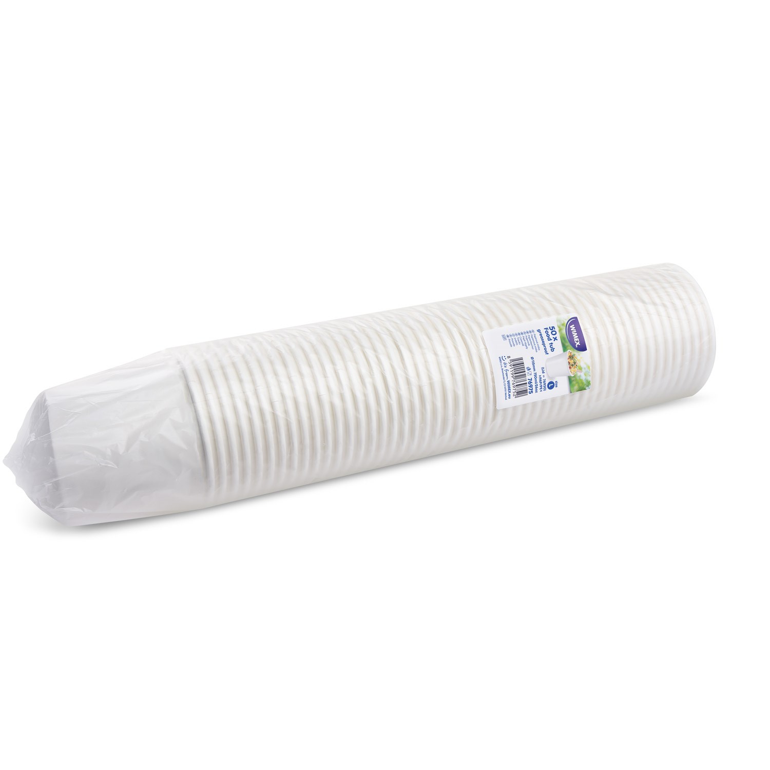 bowl paper white 750 ml L 115 mm 50 pcs