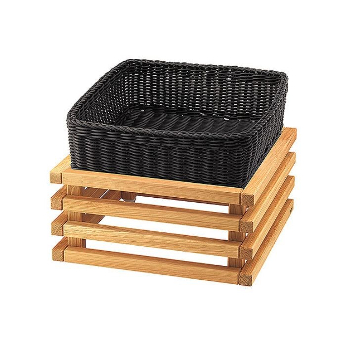 RAISER OAK 33x33'Bread Basket' PP Basket, grey (H: 39.7 cm)