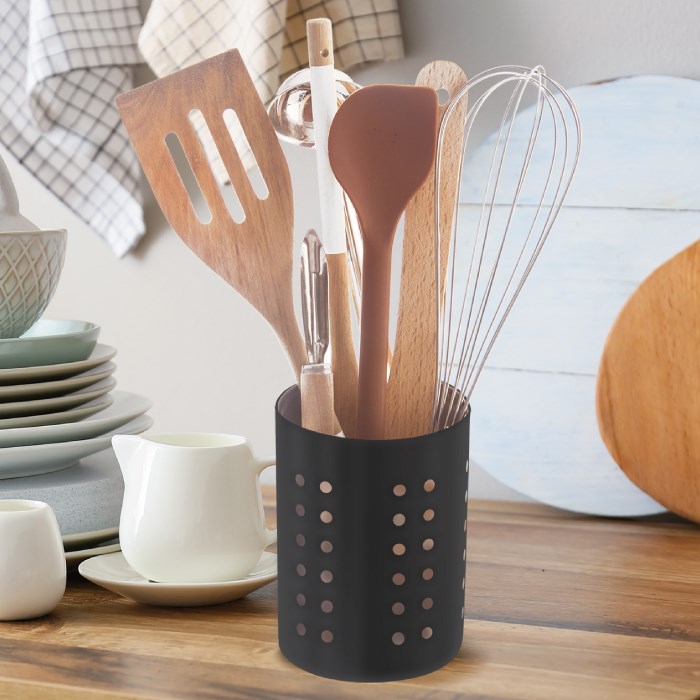 Cutlery stand black