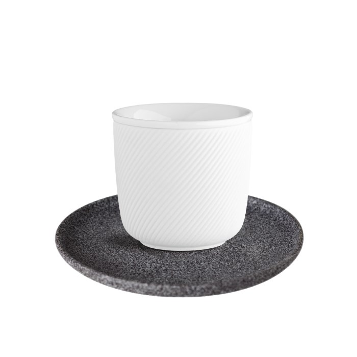 Porcelánový dvoustěnný šálek TWIST raw, 180 ml