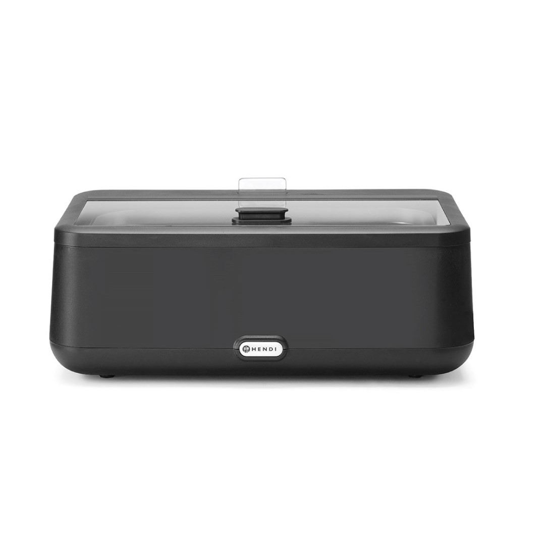 Chafing dish UNIQ electric with glass lid, GN 1/1, 12.5 l, black