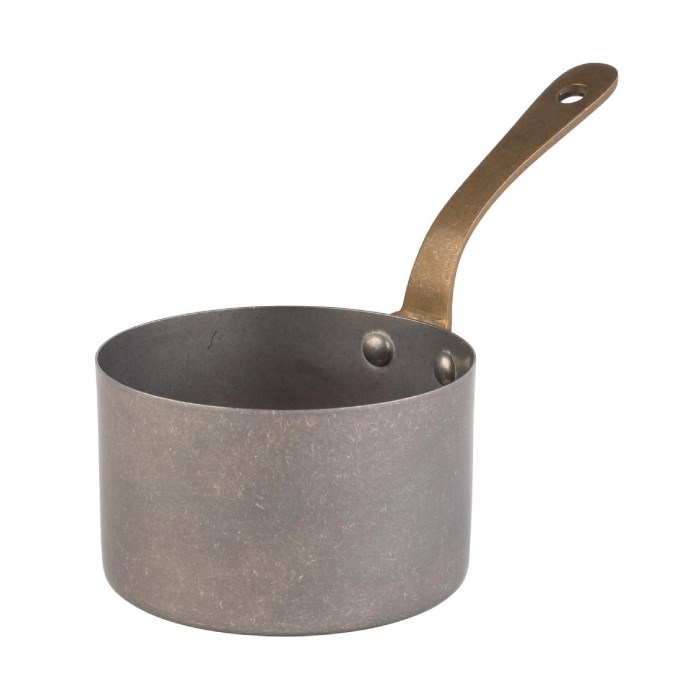Serving pan VINTARA, 9.5 cm, 0.3 l, stainless steel, rustic look