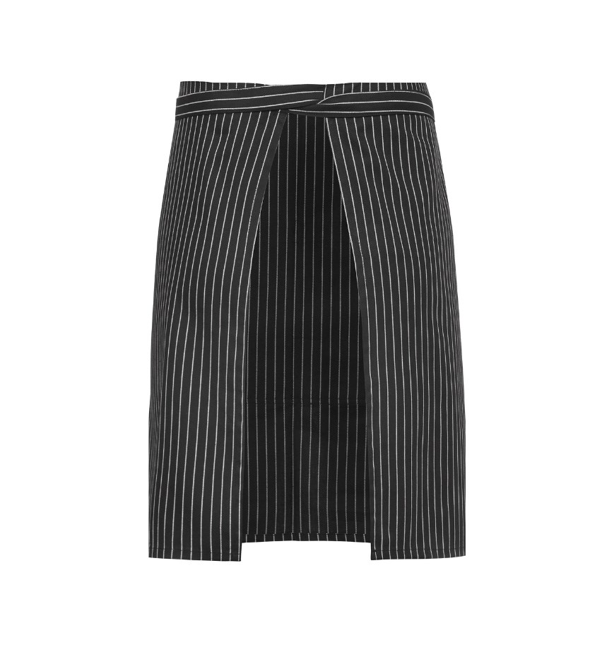 Apron BISTRO 90 x 50 cm, black and white stripe