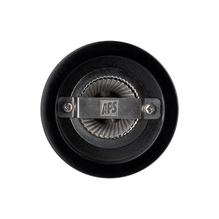 Salt mill MIDNIGHT wood,  17 cm, black