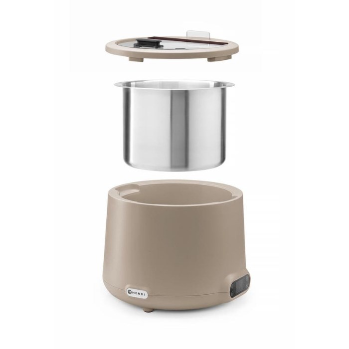 Soup kettle UNIQ 1,5l electrical, glass lid, beige