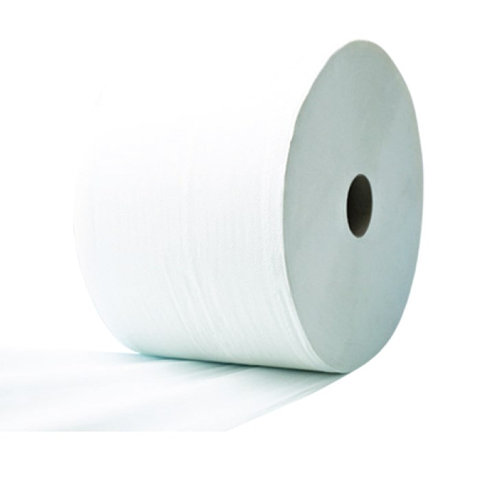 Průmyslové role utěrky papírové 525 m bílé 2vrstvé 1.500 útr 24x35 cm