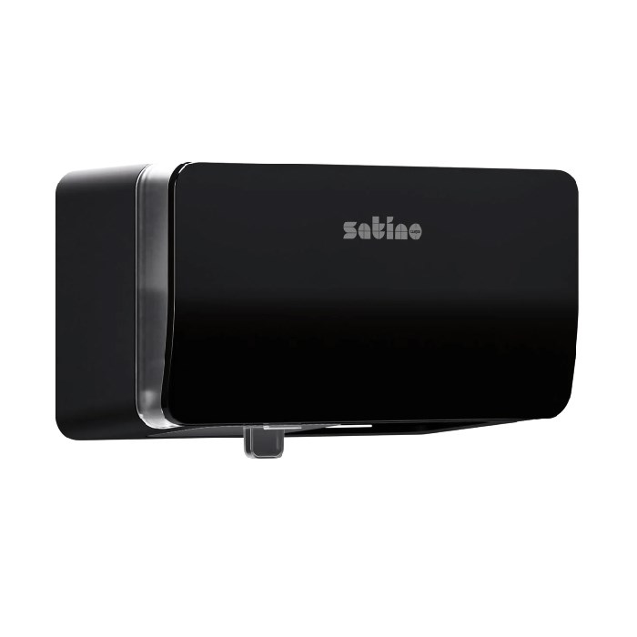 HYGINITY Twin Roll Toilet Paper Dispenser black MT1