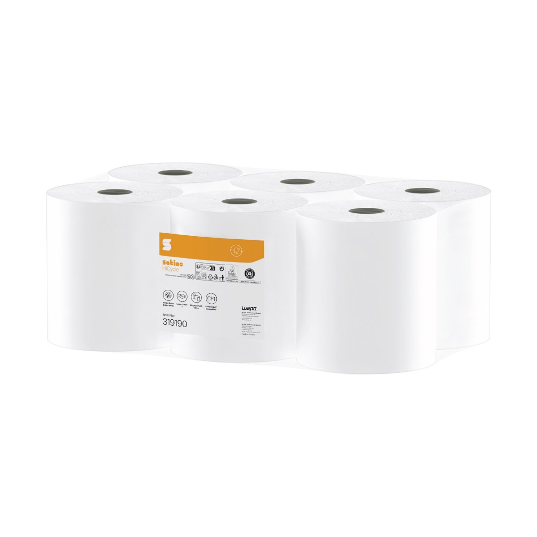 role s vnitřním odvíjením MIDI 395 útržků HiCycle/Comfort 20x35 cm, 2vr./138 m bílá CF1