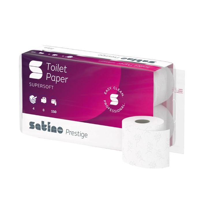 toal.pap.4vr. 150út/8 ks bílý SatinoPrestige š.9,5cm,návin 19,5m MT1