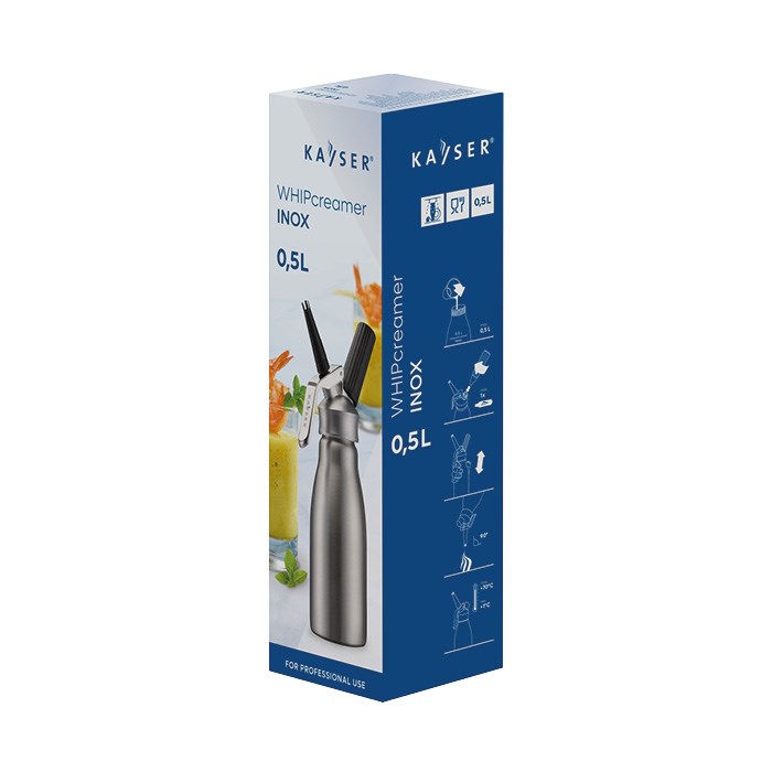 Šlehačková láhev 0,5 l INOX celonerezová