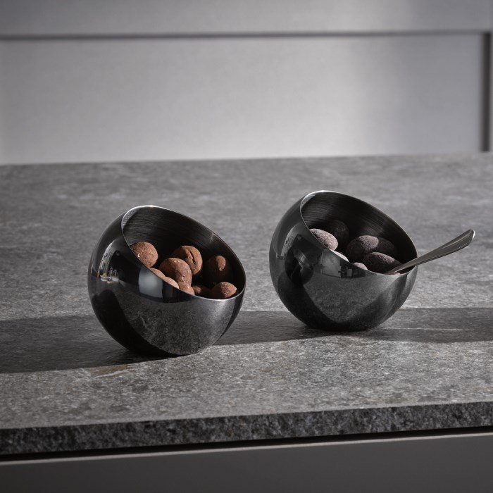 SPHERE Bowl diameter 8 cm, black, 3 pcs