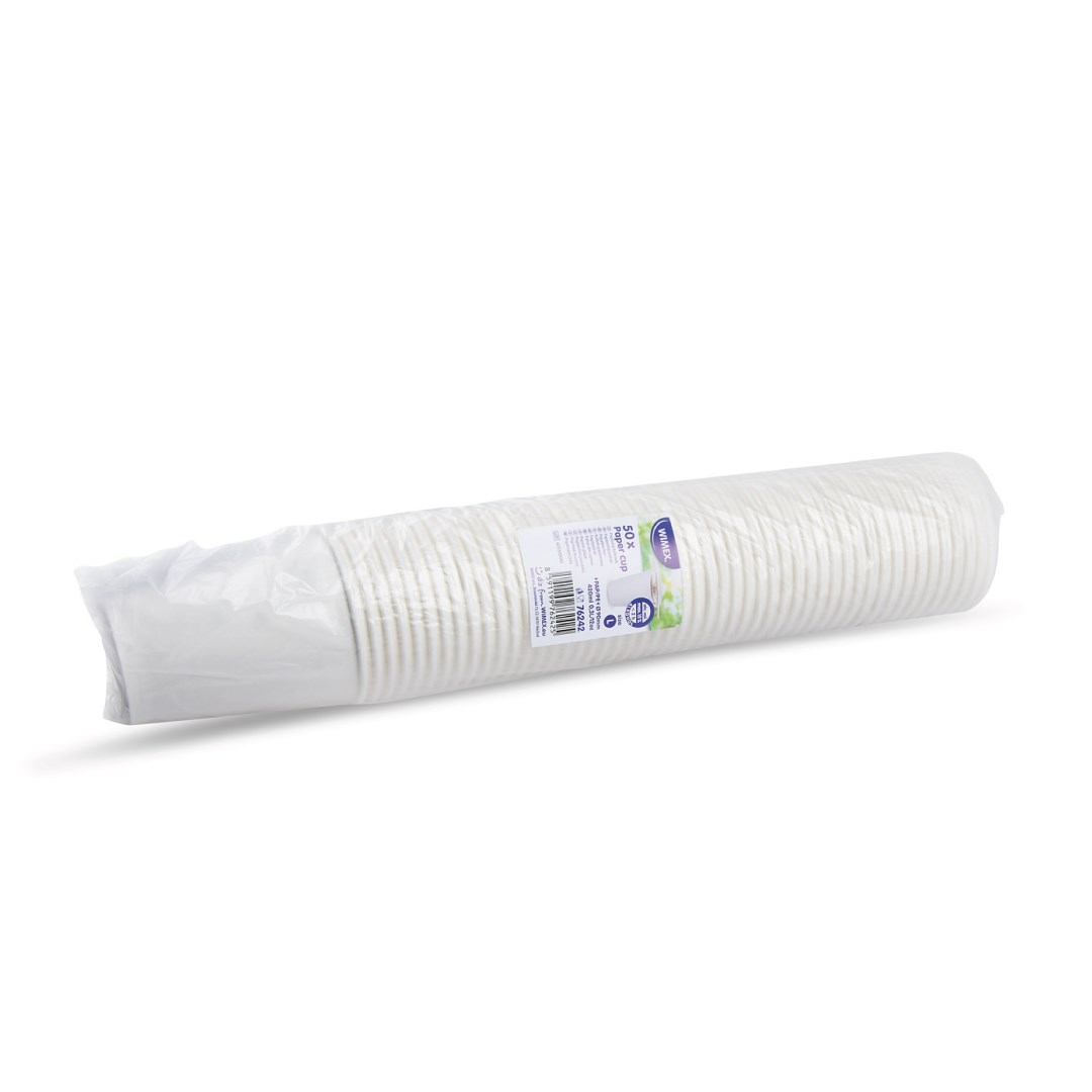 Papírový kelímek  bílý 420ml L / 50ks (pr. 90mm)