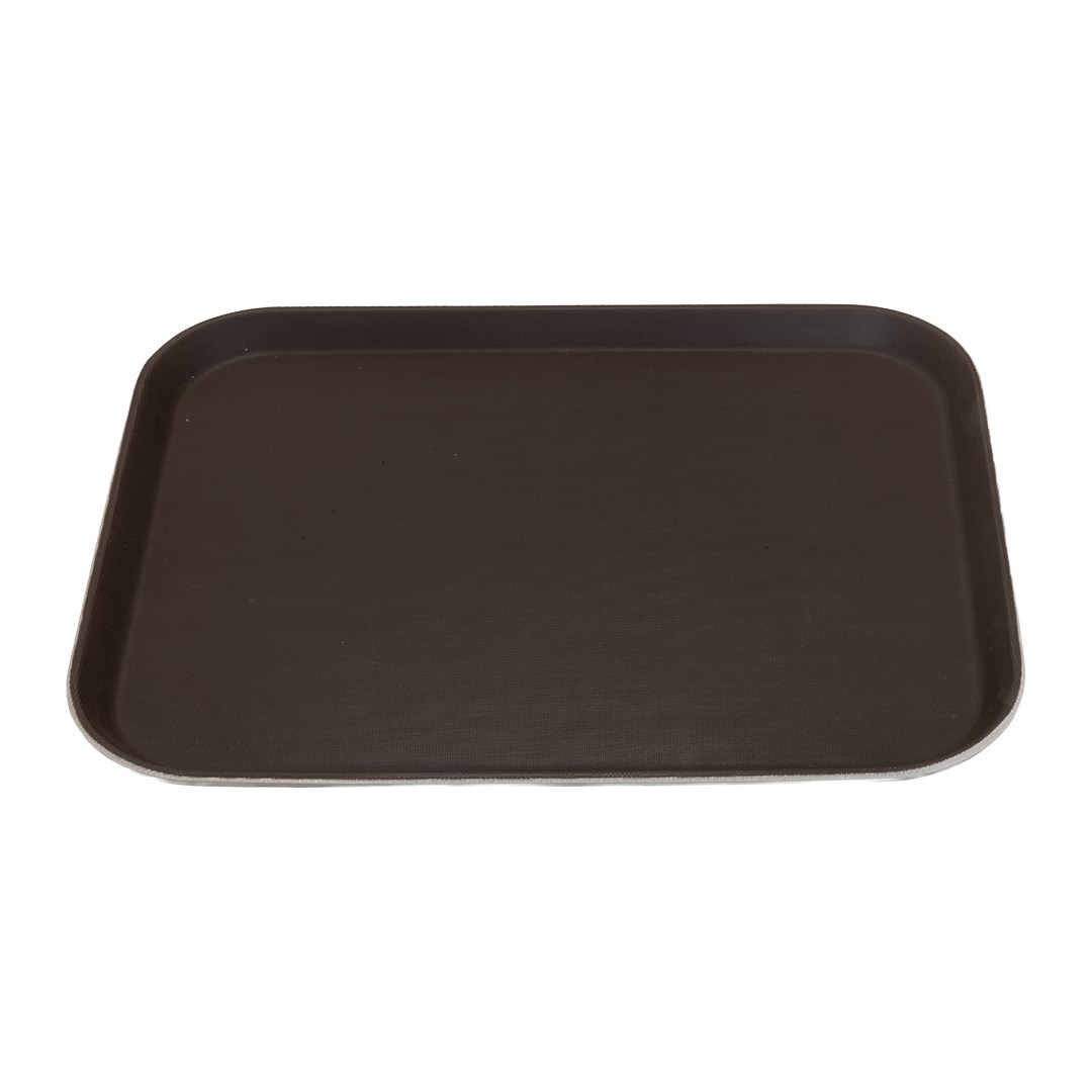 Non-slip tray, PP material, brown, 35.6 x 45.7 cm
