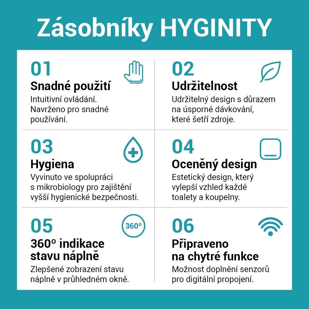 zásobník Hyginity na tampony bílý FC1