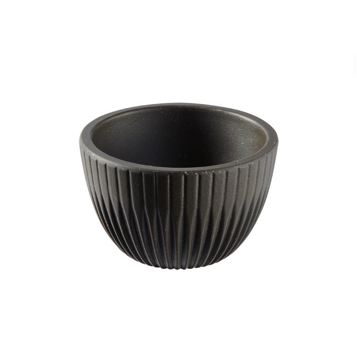 Melaminová sada misek na dip LINEO 6x6cm, výška 3,5cm, 6ks, černá