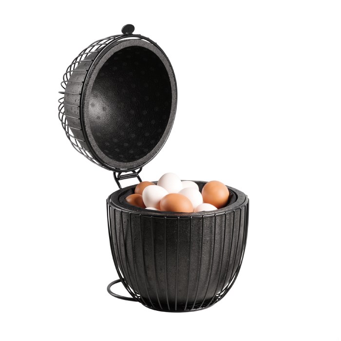 Koš na vejce  23 x 23 cm černý