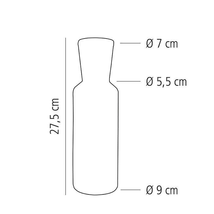 LINES glass carafe with lid 1 l