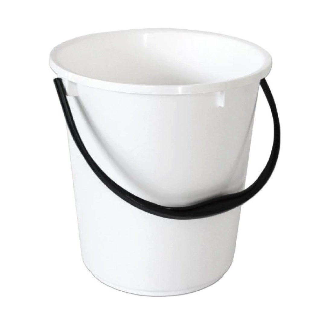 Plastic bucket 10 l, white