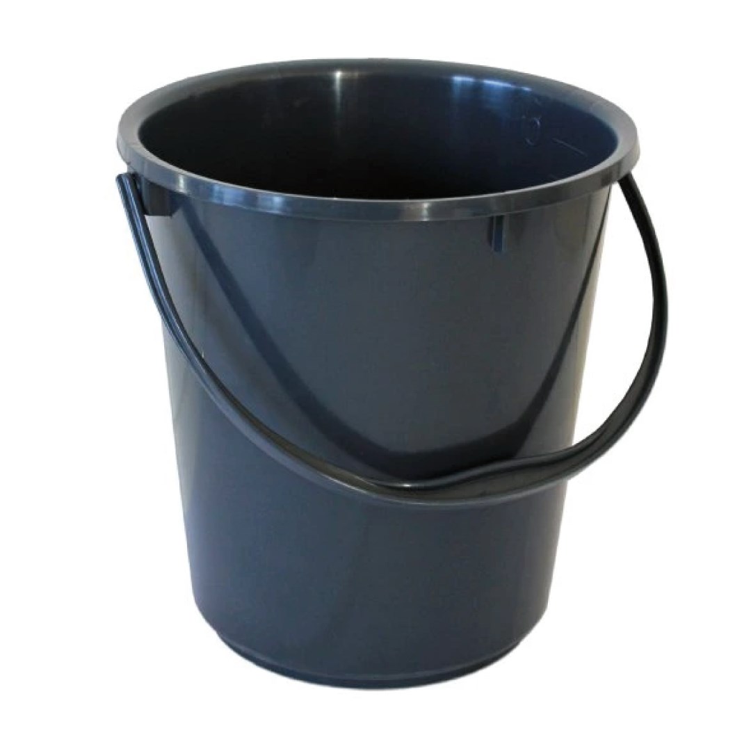 Plastic bucket 10 l, anthracite-black color