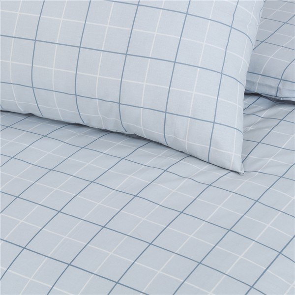Ložní souprava TREND - světle  modrá kostka, 140 x 200 + 70 x 90 cm