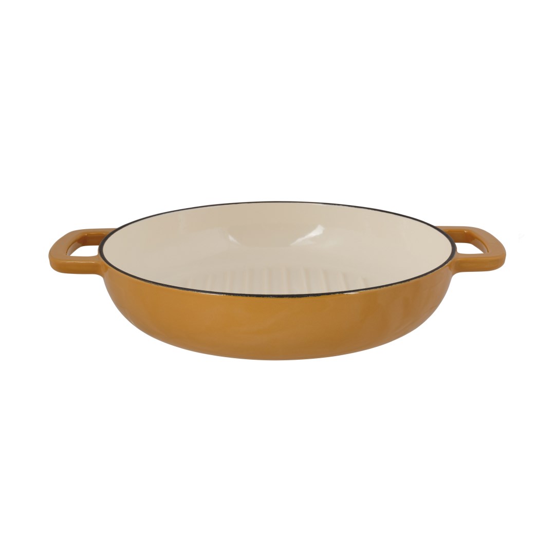 FONTESTIC grill pan amber gold D28xH6cm cast iron NS