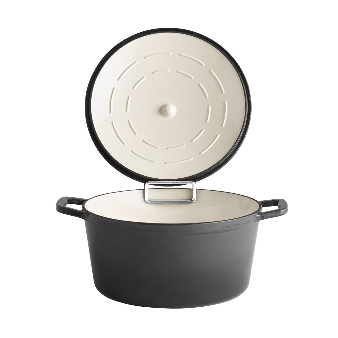 Litinový hrnec s poklicí 5 STARS prům. 28 cm, 6l, šedý