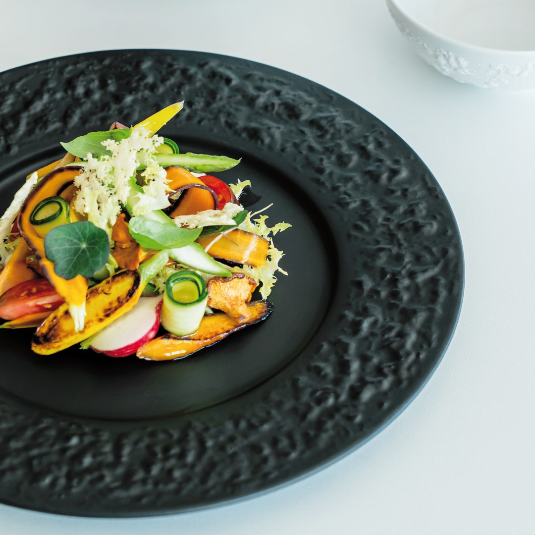 Stone deep plate 18 cm, black